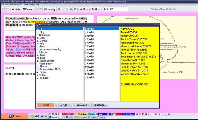 SuperMemo: File menu